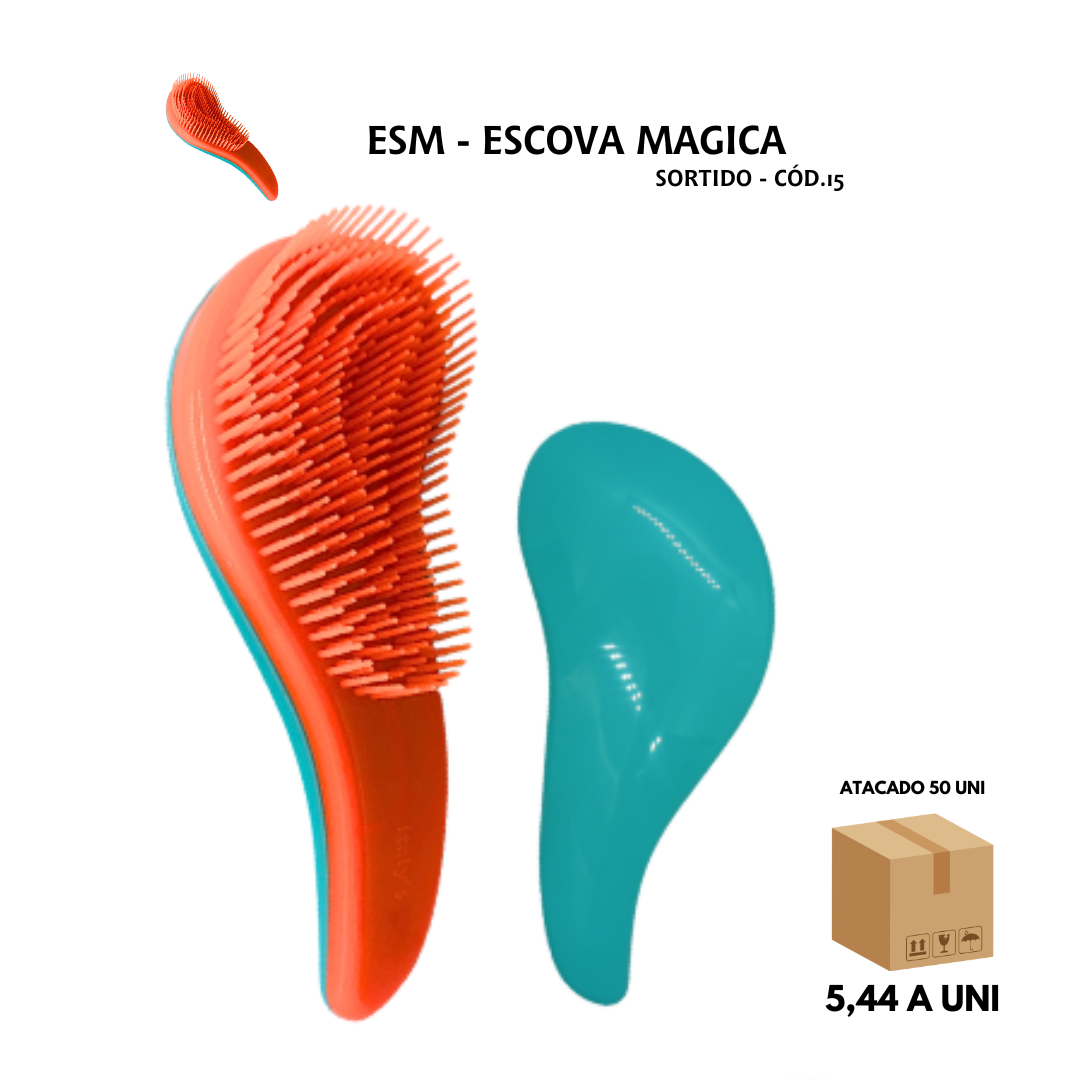 Escova Mágica Desembaraçante – 50 Un | Cores Sortidas - Imagem 3