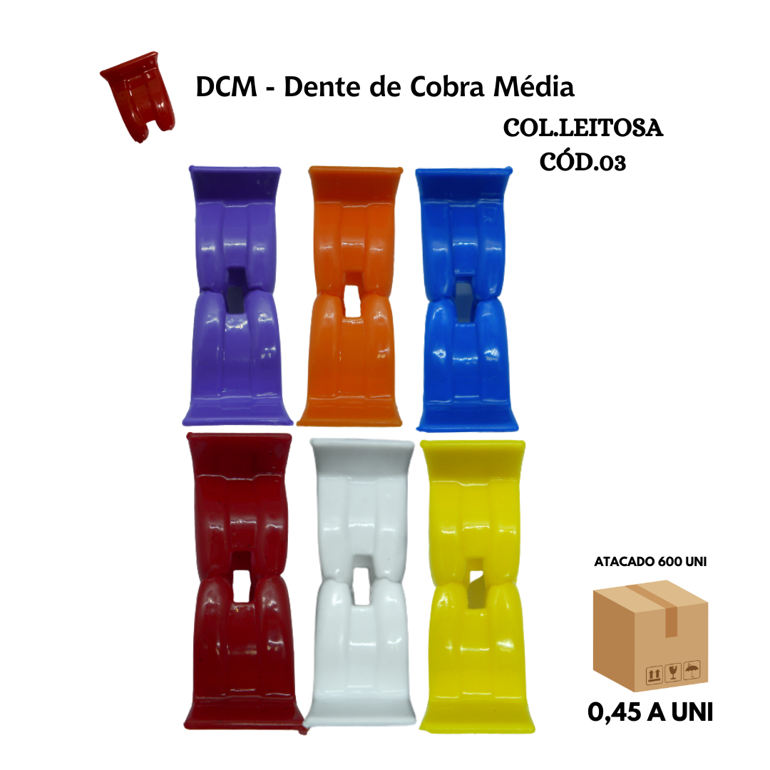 Piranha de Cabelo Dente de Cobra Média – Caixa com 50 Dúzias - Imagem 3