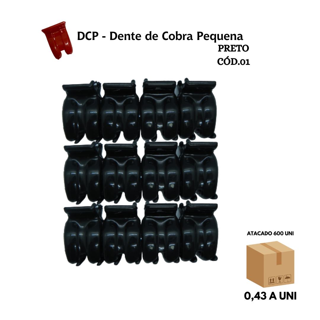Piranha de Cabelo Dente de Cobra Pequena 600 Unidades - Imagem 2