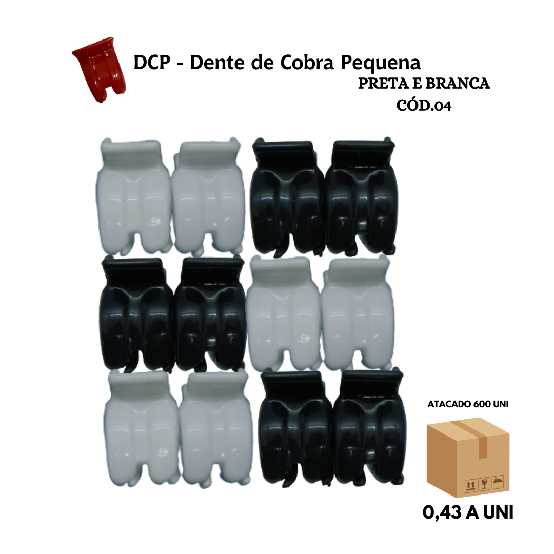 Piranha de Cabelo Dente de Cobra Pequena 600 Unidades - Imagem 3