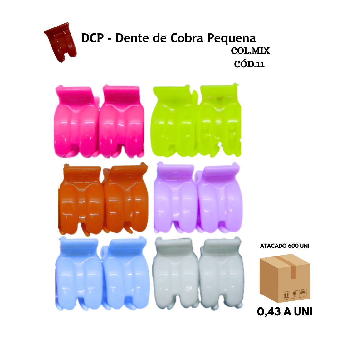Piranha de Cabelo Dente de Cobra Pequena 600 Unidades - Imagem 5