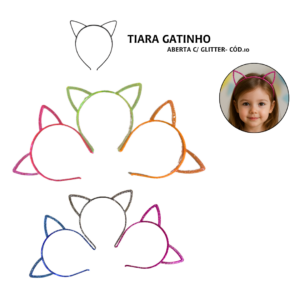 Pacote Tiaras Gatinho Festa Lembrancinha Orelha Gatinho