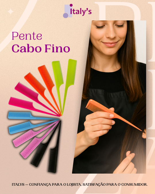 Kit de escovas com 3 escovas Mini mágica, Pente Fino e Raquete Oval - Imagem 4