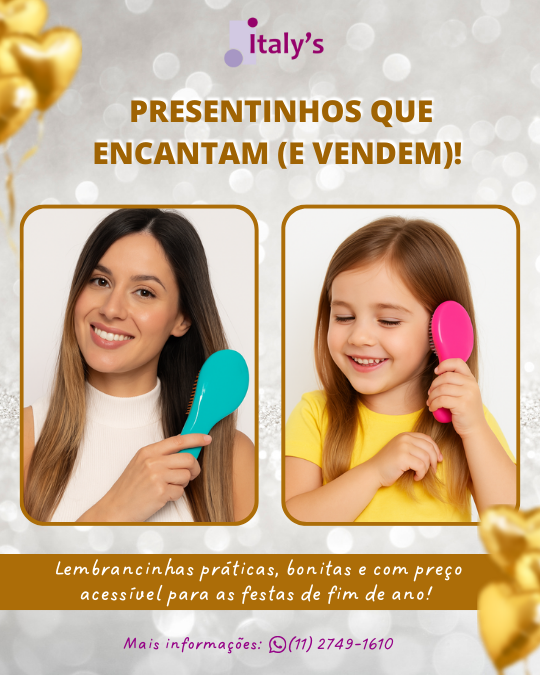 Kit de escovas com 3 escovas Mini mágica, Pente Fino e Mágica - Imagem 5