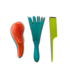 Kit de escovas com 3 escovas Mini mágica, Pente Fino e Polvo